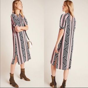 Anthropologie McKenzie Mock Neck Tunic Dress Midi